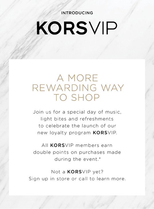 Michael Kors: You're Invited! Come Celebrate KORSVIP | Milled