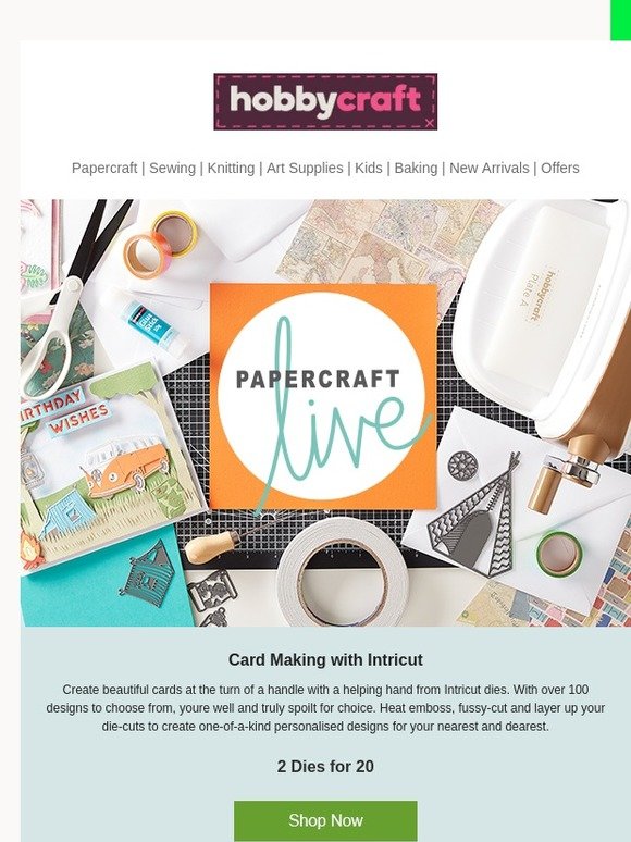 Hobbycraft This Week We're Card Making with Intricut... Milled