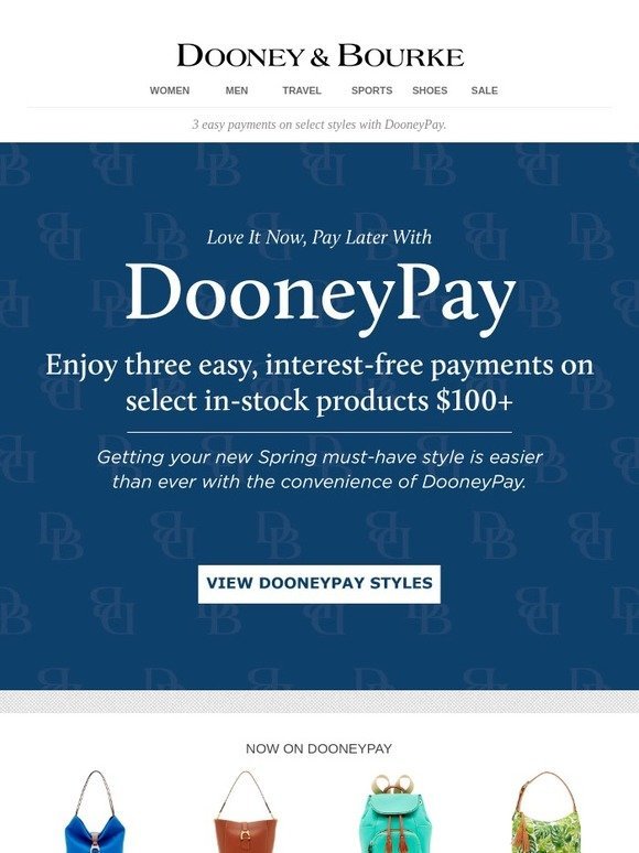 Dooney and Bourke: Love It Now, Pay Later With DooneyPay | Milled