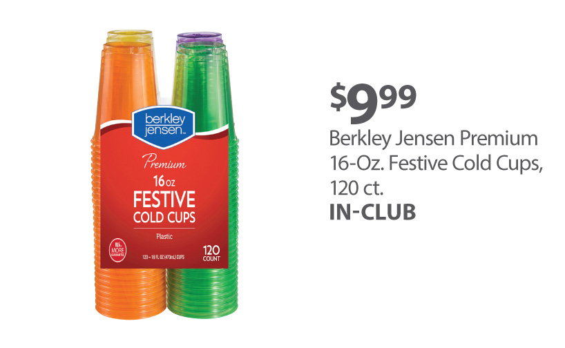 Berkley Jensen 16-Oz. Plastic Cold Cups