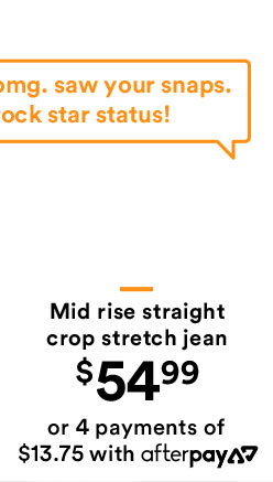 Mid rise crop jean | Shop Now
