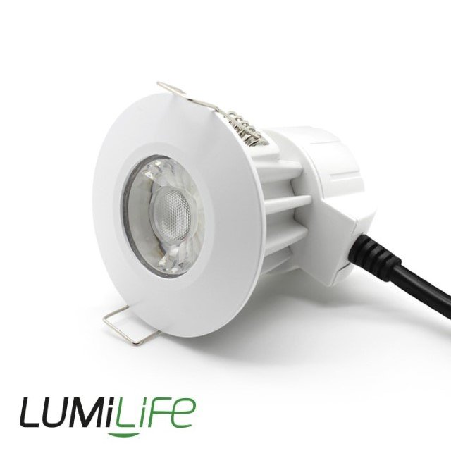 Quick Connector Brushed Nickel LUMiLiFE GU10 Fire Rated Spotlight Fitting