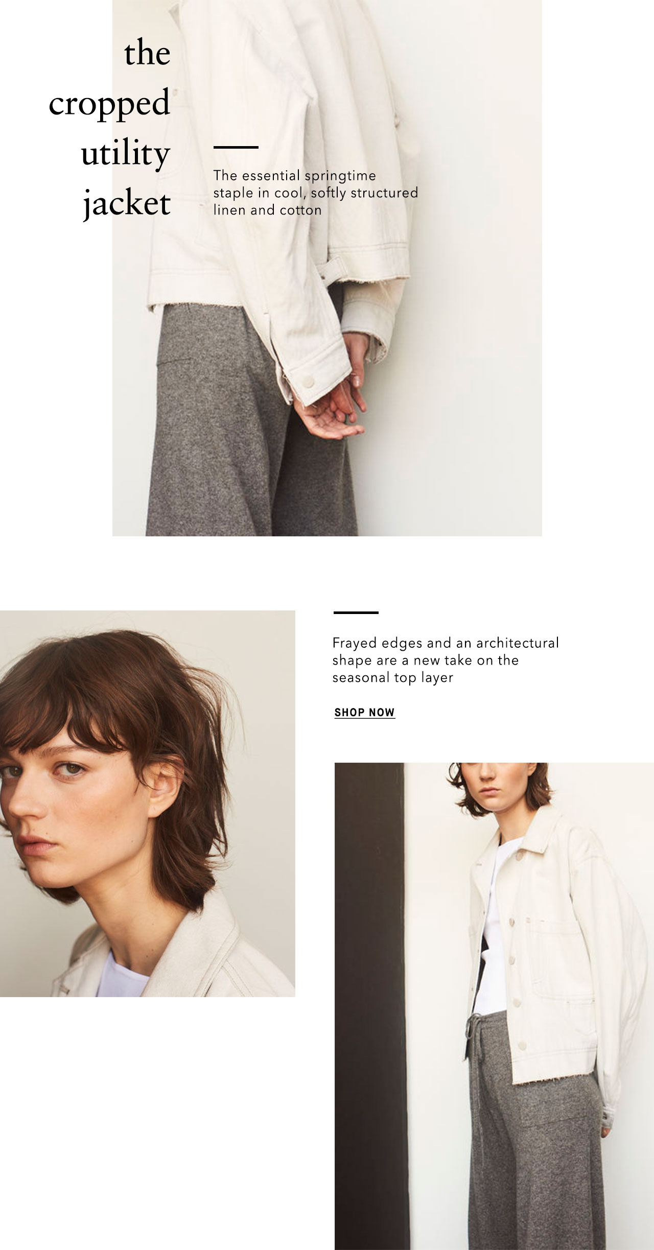 vince cropped utility jacket