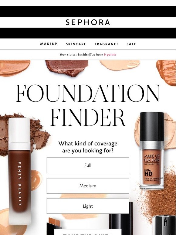 Sephora: Take our quiz to find just-for-you foundations | Milled