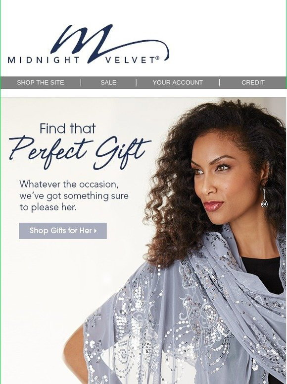 Midnight Velvet Great Gifts for Her Milled