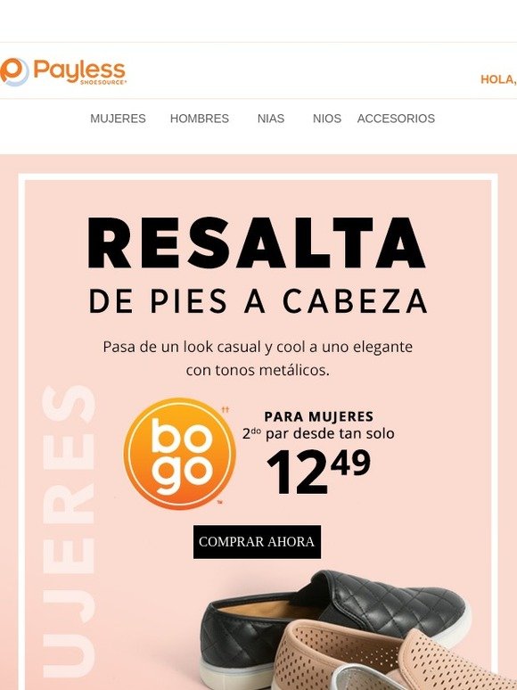 Payless Tenis para Resaltar BOGO 12.49 + ¡20 de Payless Tenis para Resaltar BOGO 12.49 + ¡20 de