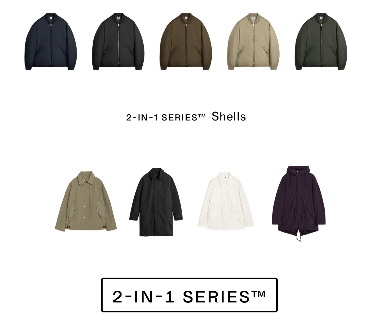 Arket Liner and shell jackets ARKET 2in1 Series™ Milled