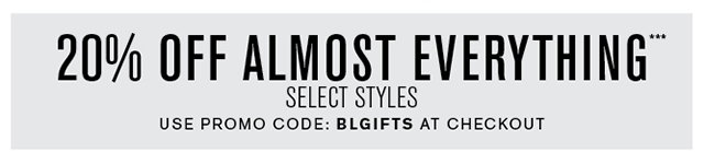 20% Off Almost Everything
