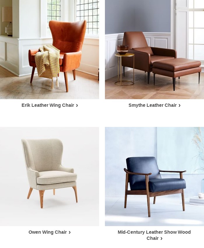West Elm It's OK to look twice at the Clarke Leather Wing Chair