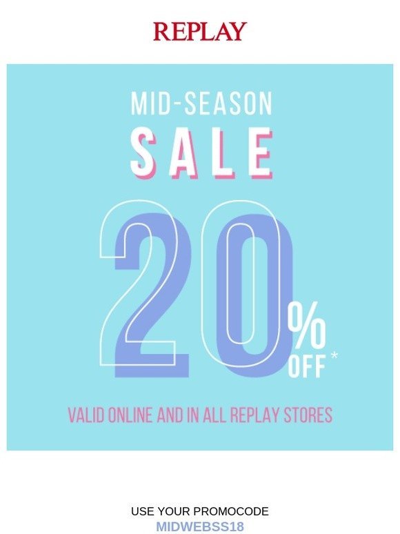 Make the of the Replay Mid-Season Sales! 20% Off Especially for You! | Milled