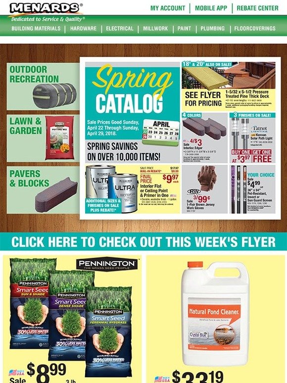 Menards Even More Savings From Our Spring Catalog Milled