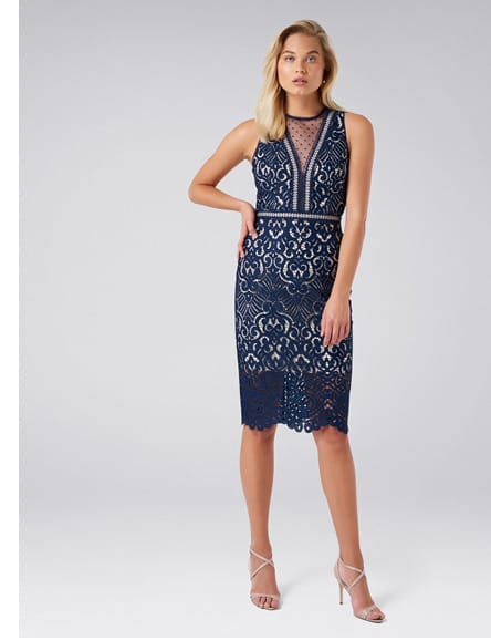 robyn embroidered lace cocktail dress