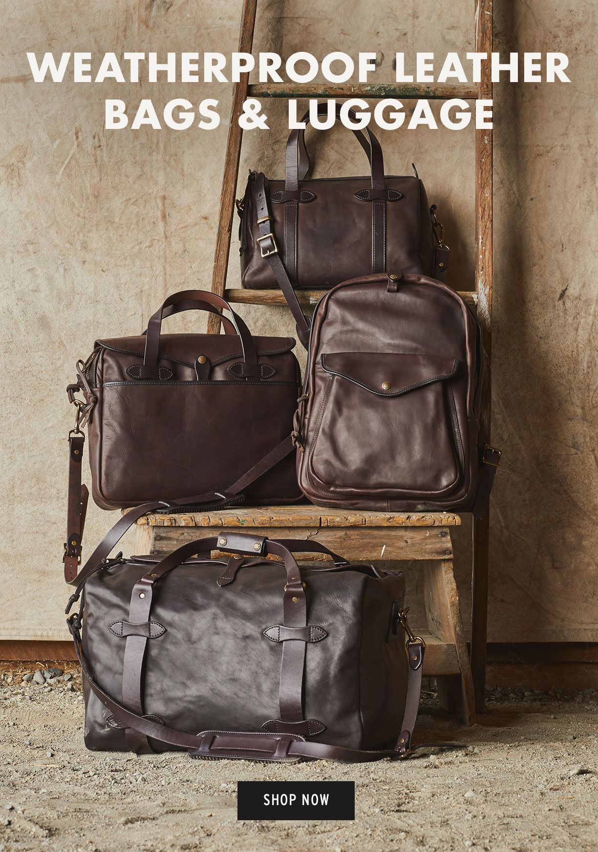 Filson Weatherproof Leather Backpacks, Bags & Duffles Milled