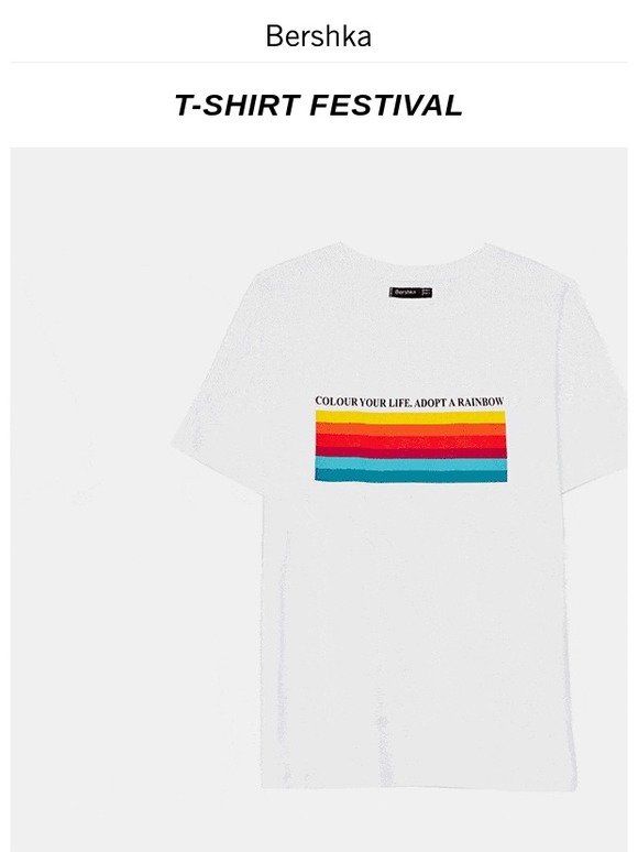 Bershka Es T Shirt Festival Milled