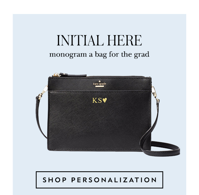 kate spade personalized bag