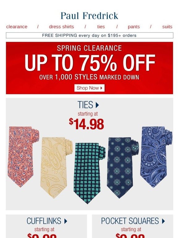 paul fredrick clearance ties