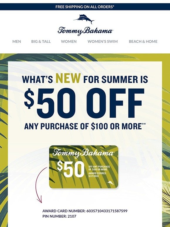 tommy bahama rewards