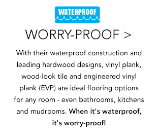 Waterproof... ideal flooring options for any room... 