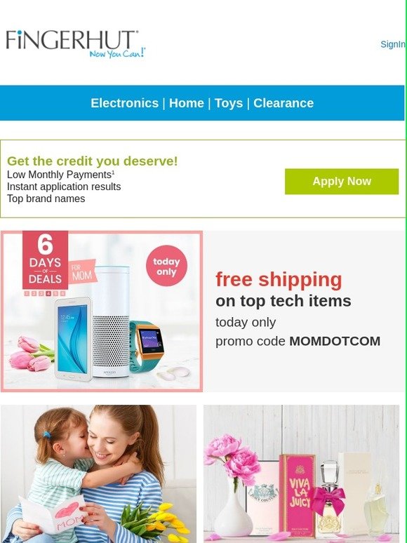 Fingerhut Fingerhut Today’s deal 6 Days of Deals Here’s to free