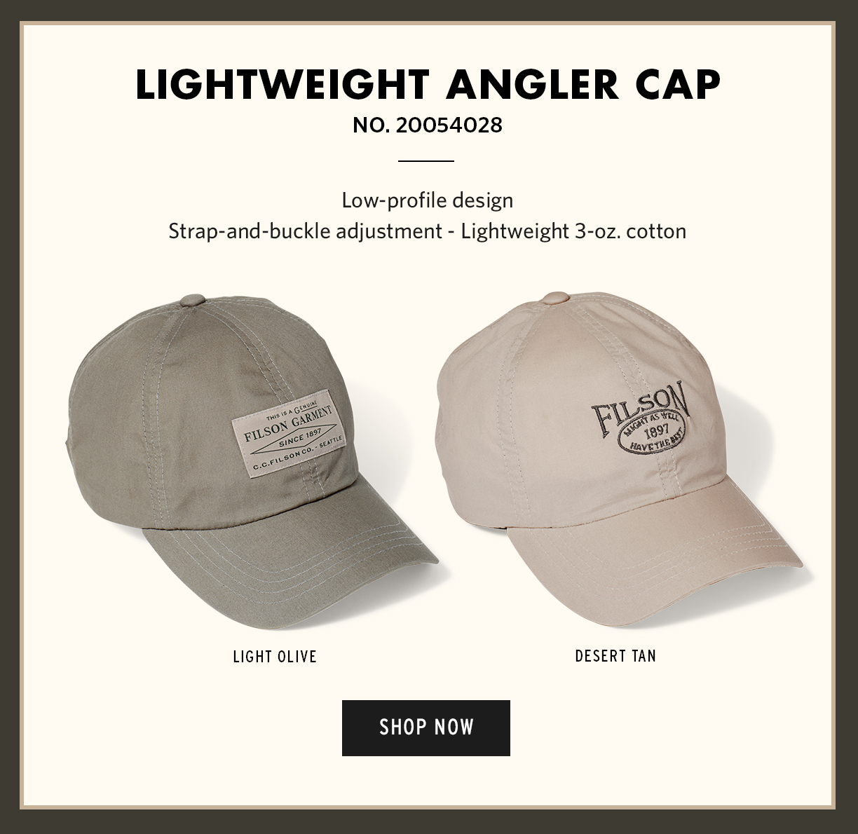 filson angler cap