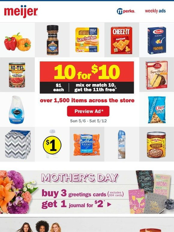 Meijer 10 for 10 is back + great gifts for mom! Milled