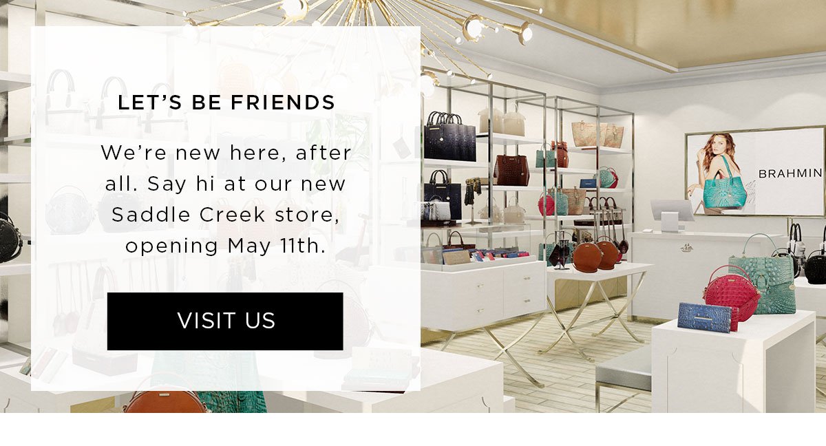 Brahmin Handbags - Attention Memphis: Our brand-new Saddle Creek store is  OFFICIALLY open for business at 10AM today! Pop on over to celebrate with  us and yes, you can leave with a