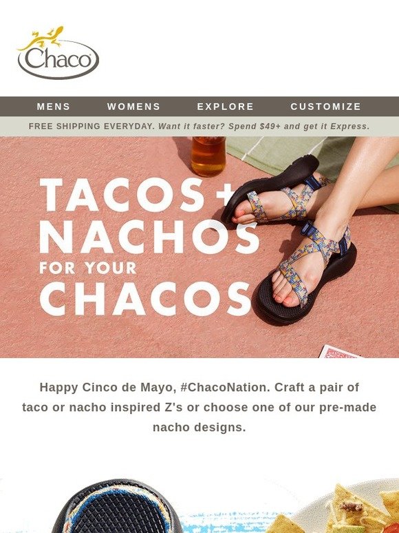 Chaco Tacos Nachos for Your Chacos Milled