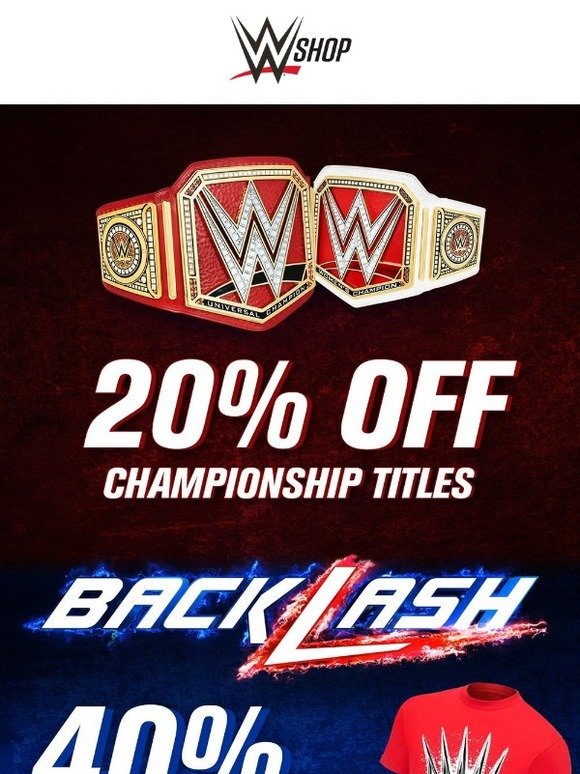 WWE Shop Backlash Deals Milled