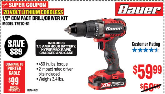 20V Hypermax™ Lithium 1/2 in. Drill/Driver Kit