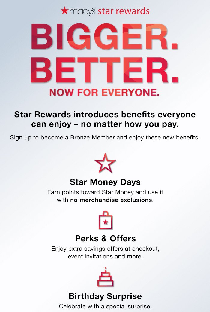 Macy's: Star Rewards is now for everyone!