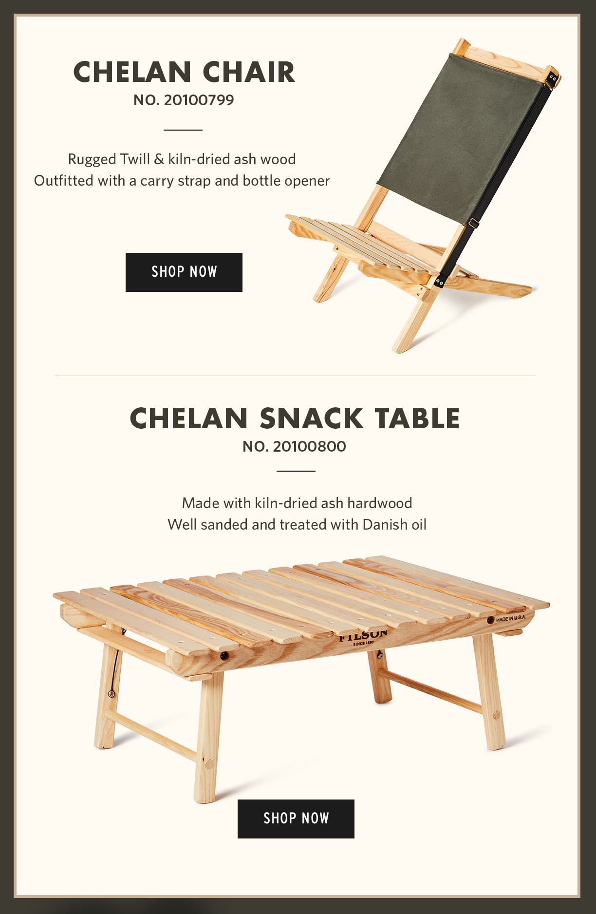 Filson: Outdoor Essentials: New Camp Gear | Milled