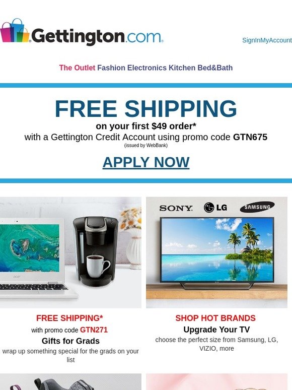 Gettington EASY payments are yours when you shop with Gettington
