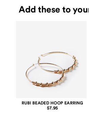 Beaded hoop earring | Shop Now