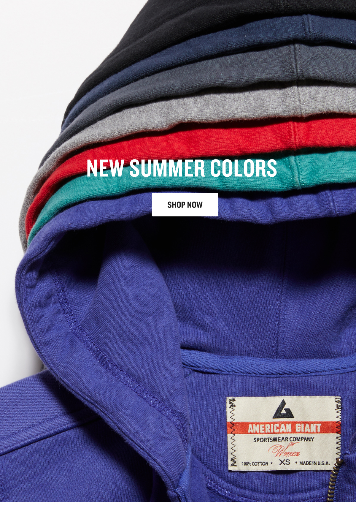 American Giant New Classic Full Zip Summer Shades Milled