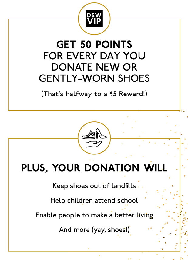 DSW Good things happen when you donate shoes 💛 Milled