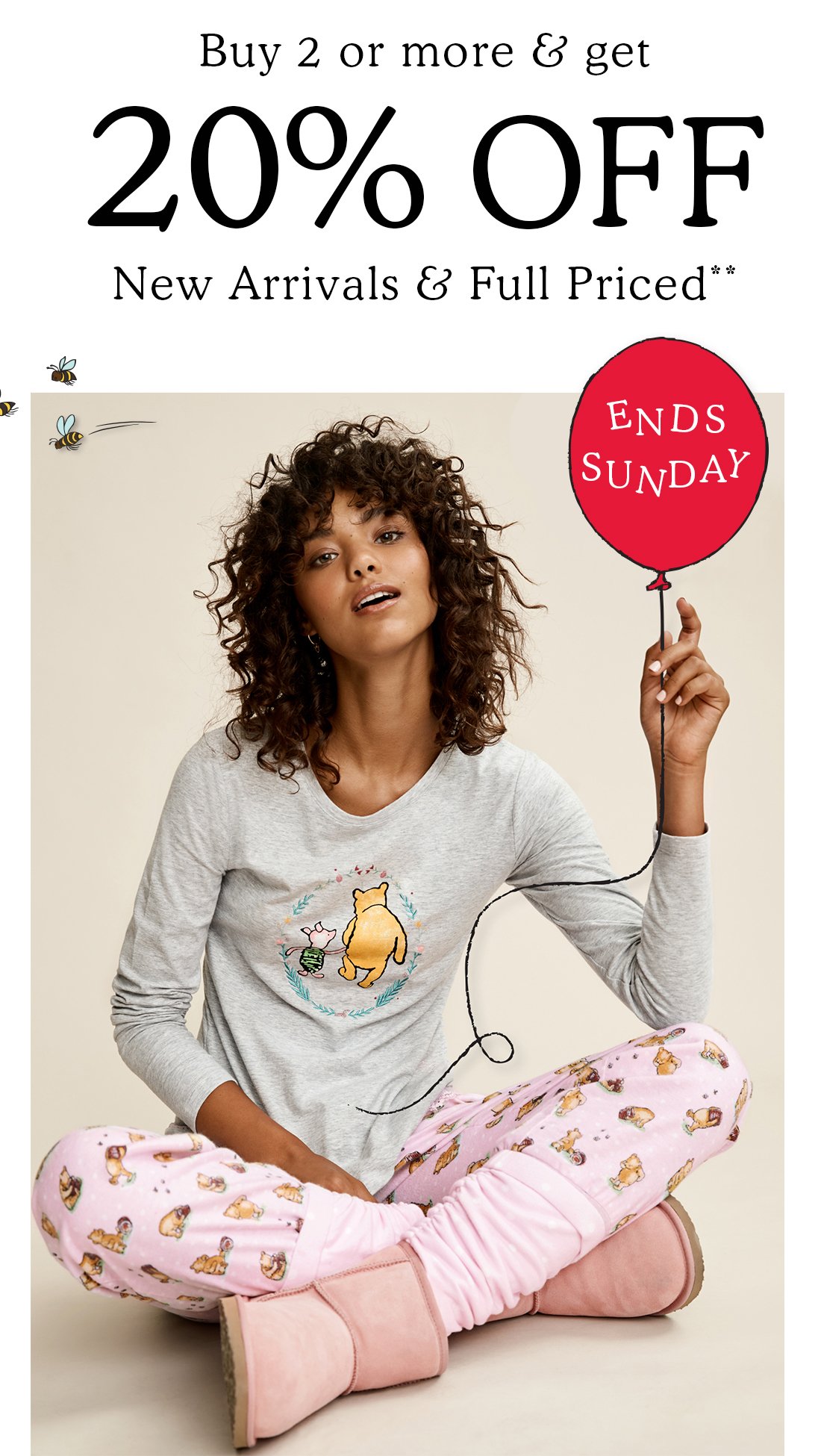 Peter Alexander: Pooh Bear from top to bottom with 20% Off 2 or more