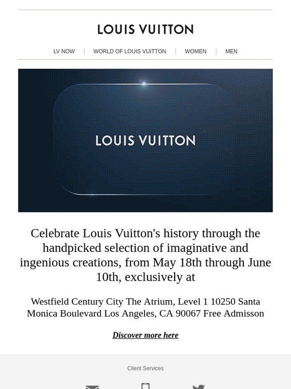 Louis Vuitton: Open Today: the Time capsule exhibition in Los