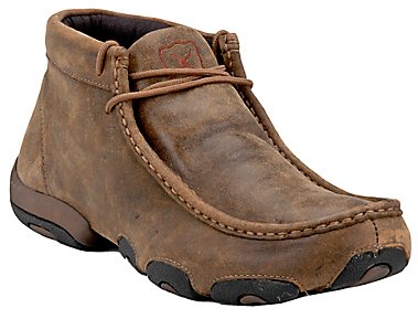 Twisted X Men's Bomber Brown Driving Moccasin Lace Up Casual Shoes
