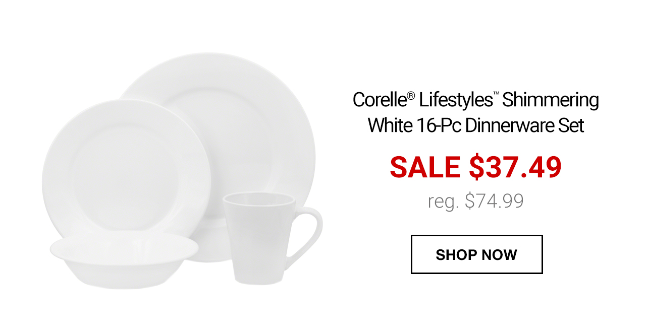 Corelle shimmering outlet white