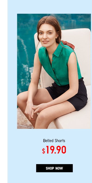 WOMEN BELTED SHORTS - SHOP NOW