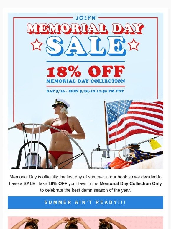 Jolyn Memorial Day Sale Milled