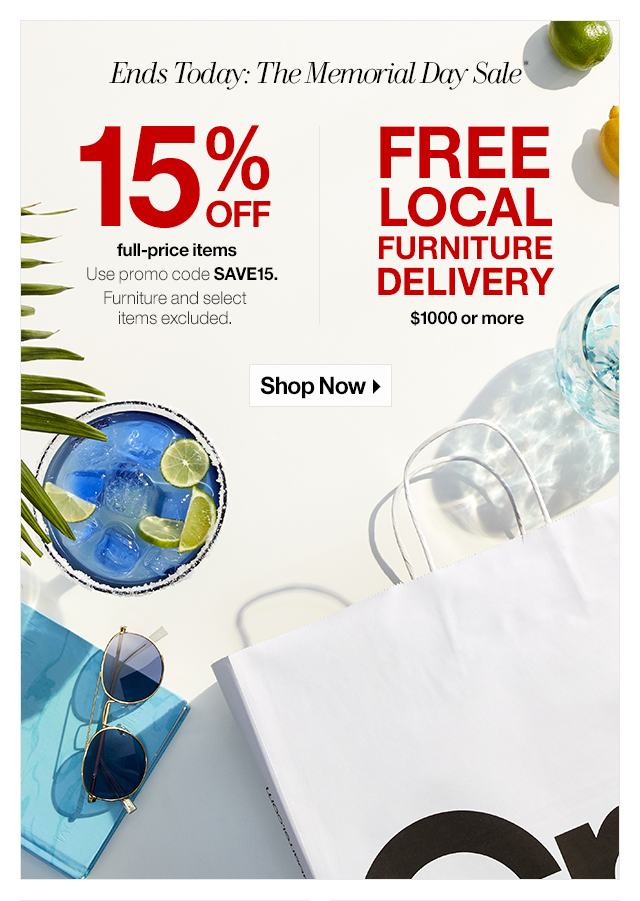 Crate And Barrel Our Memorial Day Sale Just Got Bigger Milled