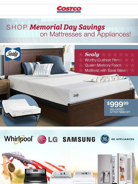 Costco Shop Memorial Day Savings on Mattress and Appliances! Milled