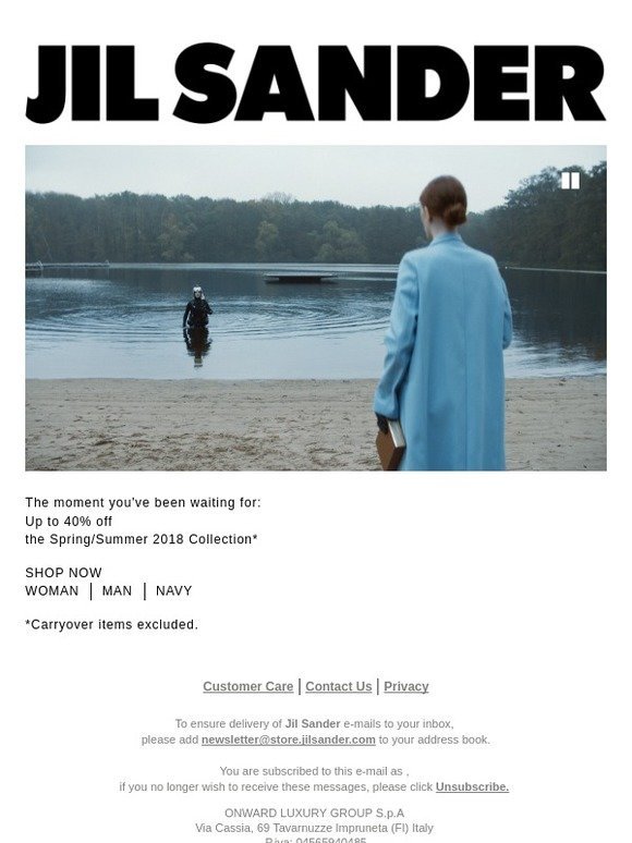 Jil Sander: The Sale is starting | Up to 40% off | Milled