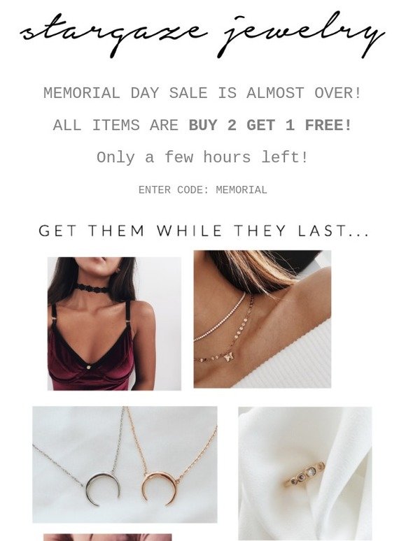 Last chance for Memorial Day Deals! 😱