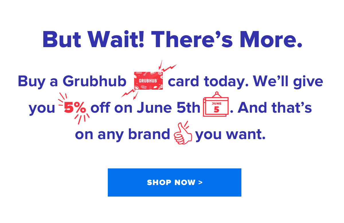 Save 20% On GrubHub And Seamless Gift Cards From