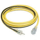 25 ft. Indoor, Outdoor Lighted Extension Cord; Max Amps: 15.0, Number of Outlets: 1, Yellow with Bla