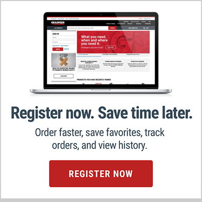Register now. Save time later.