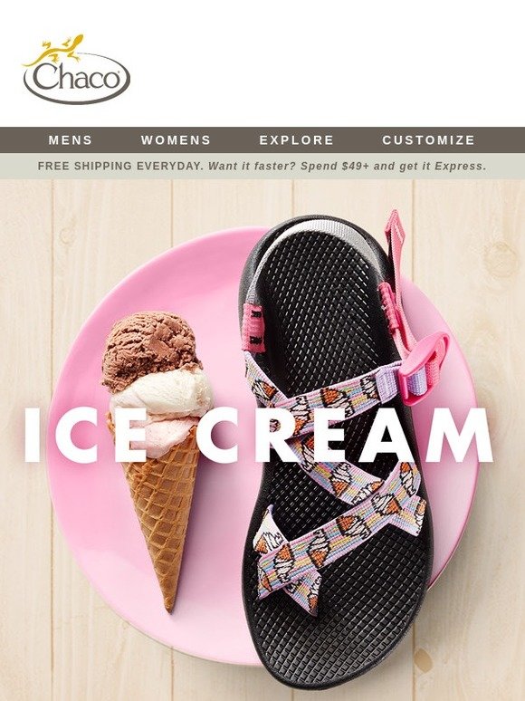 Ice store cream chacos