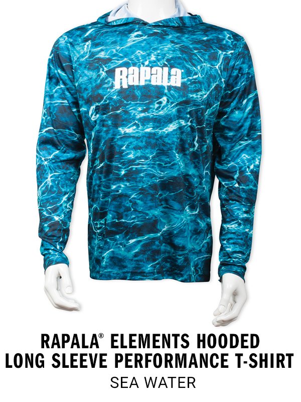 Rapala: NEW! Rapala® Mossy Oak® Elements Hooded Performance Shirts